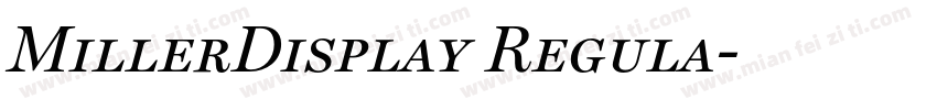MillerDisplay Regula字体转换